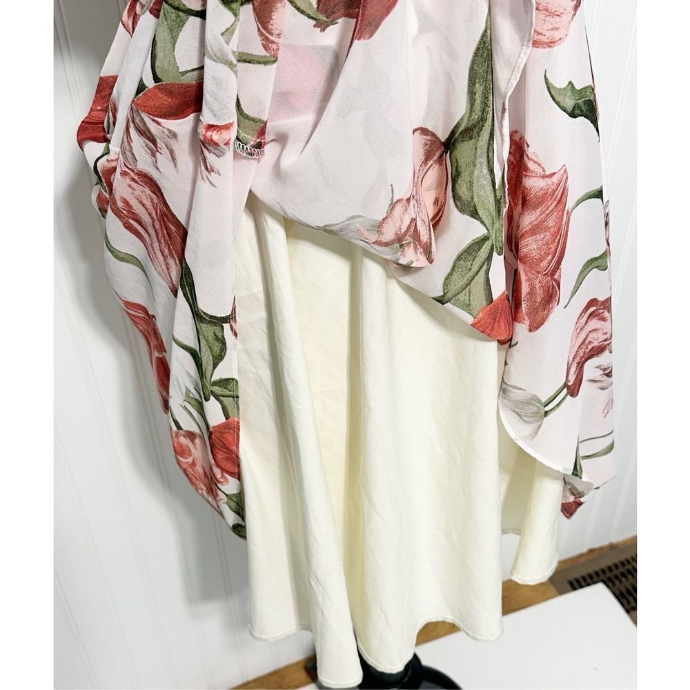 Anthropologie Paper Crown‎ Tulipa Double Tie Sleeveless Party Mini Dress Large - Picture 4 of 13